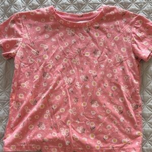 Cat & Jack Pink Daisy Short Sleeve Tee